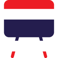 Tailandia bandera en blanco tablero png