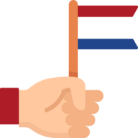 bandera en mano icono de Países Bajos bandera png