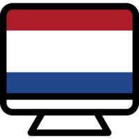 Países Bajos bandera icono en monitor png