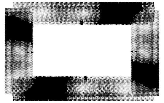 retro trama de semitonos cuadrado texturizado marco con afligido resumen diseño vector