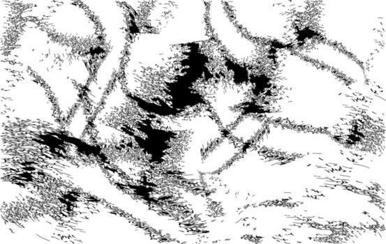 Abstract black and white glitch texture with chaotic distortion effect vector