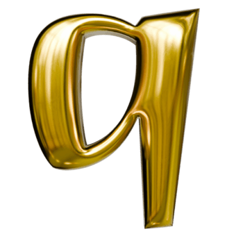 carta q lustroso polido metálico emblema png