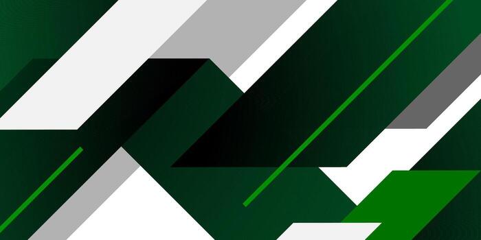 Abstract green banner background design. Futuristic overlap arrow concept background. vector
