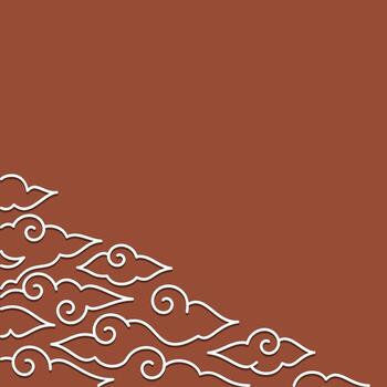 batik painting of Indonesia fabric pattern called mega mendung, Java seamless pattern vector