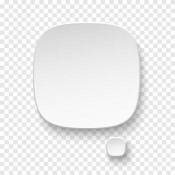 white blank paper speech bubble on background. Squircle shape. vector