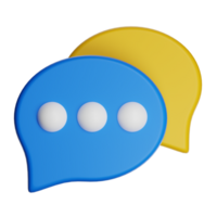 mecanografía mensaje habla burbujas comunicación 3d icono png