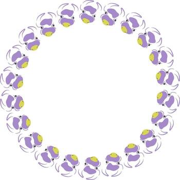 Cute cow empty frame. Domestic animal template. Frame with empty space vector