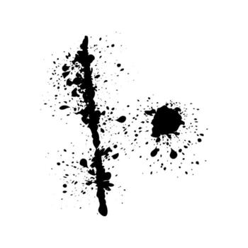 Hand drawn Arabic number 10 with ink splash effect. Black artistic double digit in grunge splattered style. illustration isolated on white background. vector
