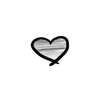 Hand drawn heart isolated on transparent background for love and valentines day png