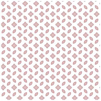 Minimal Geometric Seamless Pattern with Red Outline Shapes vector