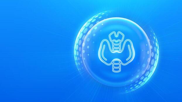 Illustration of thyroid gland concept vector