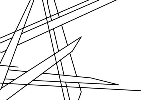 Background with linear abstract lines. Geometric texture of chaotic lines in shape of star. vector