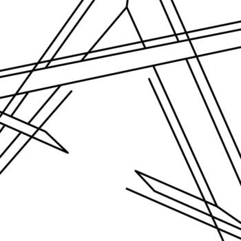 Background with abstract lines. Geometric texture of chaotic thin lines in shape of star. vector