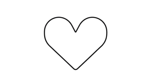Heart on black void png