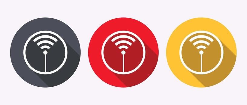 WiFi signal strength icons for wireless internet connectivity and technology solutions vector
