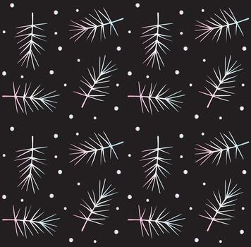 sin costura modelo de mano dibujado garabatear bosquejo abeto árbol ramas vector