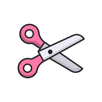 Scissors icon design simple and modern concept, isolated on white background vector