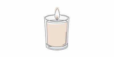 elegante ilustración de un vela dibujado en mínimo línea Arte estilo con sencillo limpiar golpes y sutil plano color vector