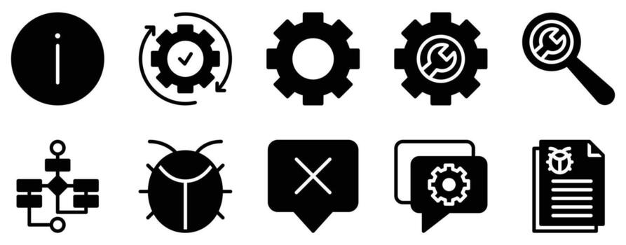 Tech support icon solid mix style glyph for customer service troubleshooting and chat minimal pictogram for web app ui and mobile vector