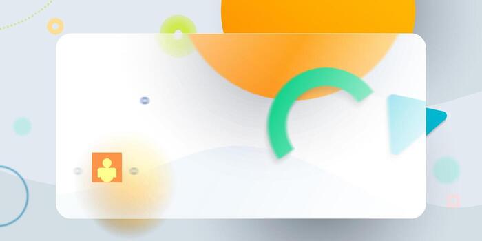 Abstract transparent glass. Element with blur geometric, circle shape, gradient color background. Modern design. Creative Glass morphism for business landing page, banner. vector