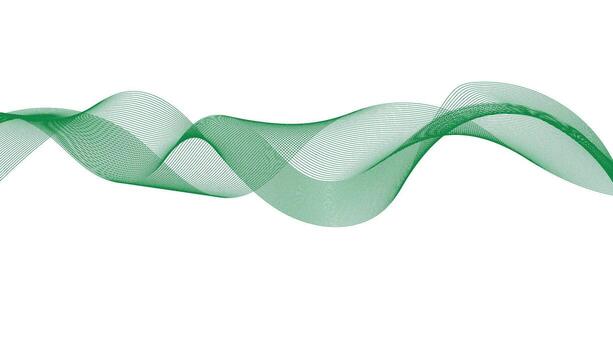 Green Abstract Wave Line Background Design vector