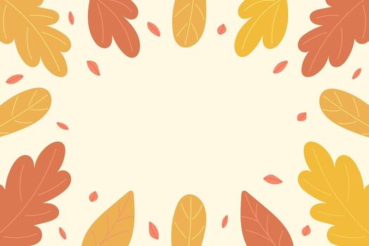 horizontal rectangular marco de otoño hojas alrededor el perímetro. otoño y cosecha concepto. plano estilo ilustración. vector