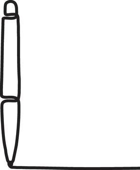 Continuous one line drawing writing pen isolated minimalist linear illustration made of single line illustration, Design Process Continuous Line Editable Stroke Icon vector