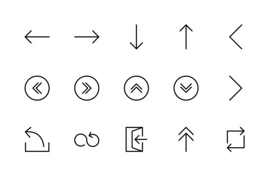 Dynamic Circle and Arrow Icons. A Versatile Collection for Navigation, Directional Signs, Workflow Diagrams, User Interface Design, Infographic Enhancements vector