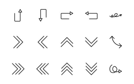 Dynamic Circle and Arrow Icons. A Versatile Collection for Navigation, Directional Signs, Workflow , User Interface Design, and Infographic Enhancements vector