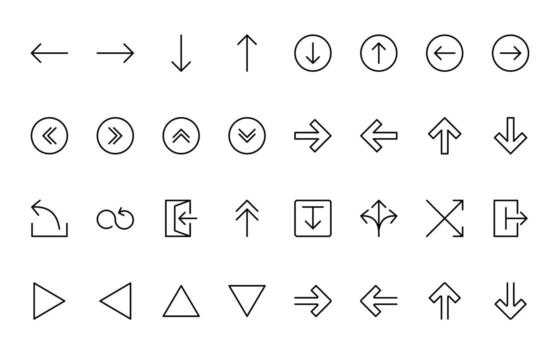 Dynamic Circle and Arrow Icons. A Versatile Collection for Navigation, Directional Signs, Workflow Diagrams, User Interface Design, and Enhancements vector