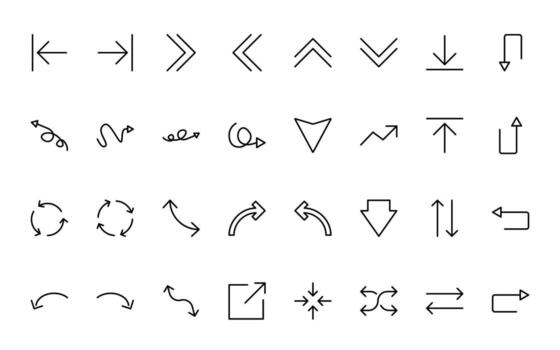 Dynamic Circle and Arrow Icons. A Collection for Navigation, Directional Signs, Workflow Diagrams, User Interface Design, and Infographic Enhancements vector