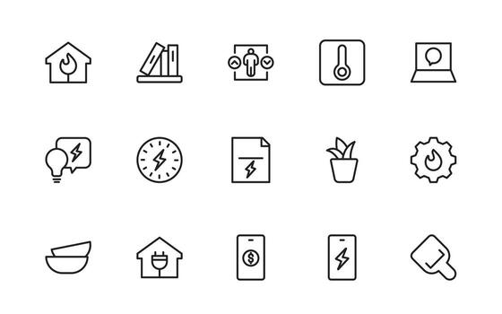 Public utilities icon collection. Signed thin line icons collection. Set of public utilities simple outline icons. vector