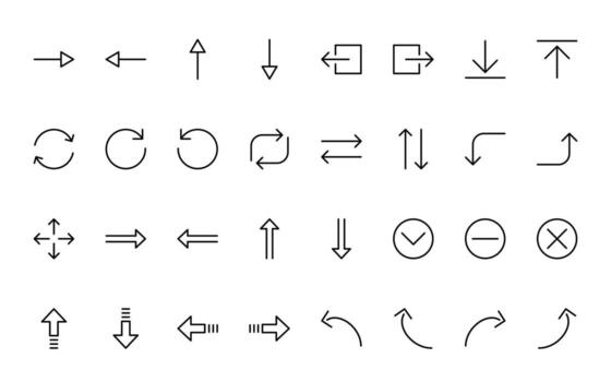 Dynamic Circle and Arrow Icons. A Versatile Collection for Directional Signs, Workflow Diagrams, User Interface Design, and Infographic Enhancements vector