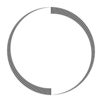 Circular Bar Chart Radial Data Visualization Abstract Graphic Design Element vector