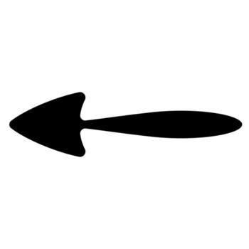 Left Arrow Bold Black Direction Symbol for Navigation and Interface vector