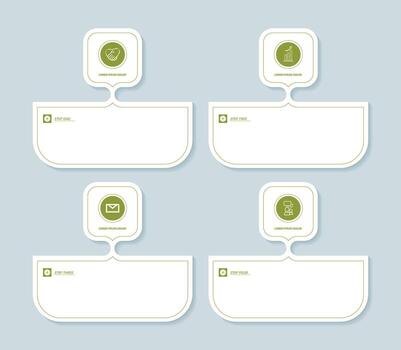 minimalista contorno negocio proceso infografía presentación gráfico diagrama diseño vector