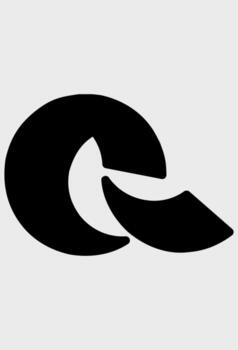 Solid black abstract wave or swoosh shape logo. Modern geometric icon of a dynamic water movement. Minimalist curve symbol with layered fluid motion. vector