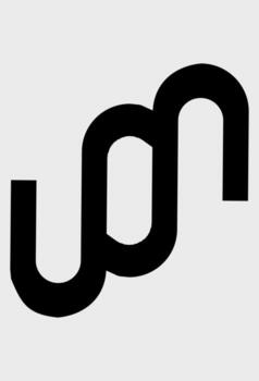 Abstract modern interlocking lowercase U and M letters. Stylized continuous line icon of the monogram UM. Minimalist geometric logo of two linked letters. vector