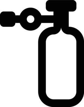 Lecture Bottle, Gas, Compressed Outline Icon vector
