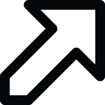 monochroom pijl grafisch richten omhoog en Rechtsaf, een stoutmoedig symbool wijzend op toenemen, groei, of een vooruit richting png