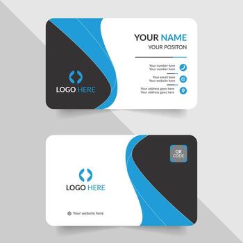 Modern business card template design vector