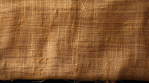 Highresolution closeup shot of a rustic burlap texture showcasing its intricate woven pattern and natural fibers ideal for background or design elements evoking feelings of rustic charm and natural au photo