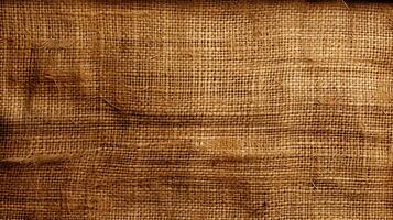 alta resolución textura de rústico arpillera tela exhibiendo sus grueso tejido modelo y natural fibras ideal para antecedentes o diseño cubrir transporte un Clásico rústico estético foto