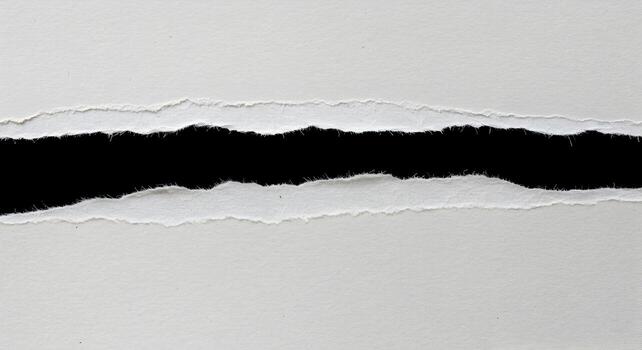 Highresolution image of ripped white paper with a black background creating a dramatic and textured background ideal for design projects adding a raw and edgy aesthetic to layouts and presentations Pe photo