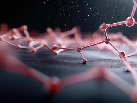 Abstract molecular structure connection network science and technology photo