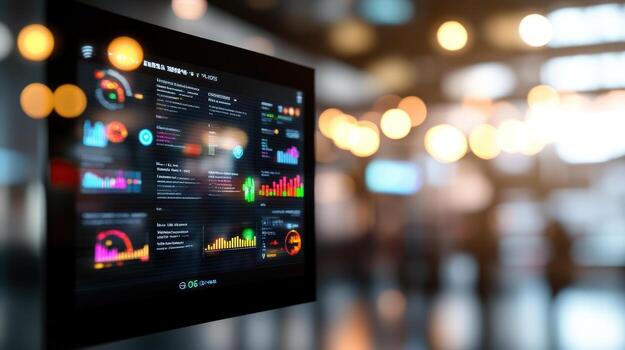 digital tablero mostrando datos analítica y perspectivas para negocio inteligencia foto