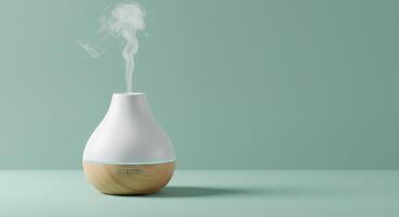 aroma difusor con vapor vapor para bienestar y relajación foto