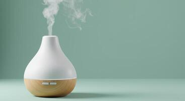 esencial petróleo difusor con niebla aromaterapia bienestar todavía vida foto