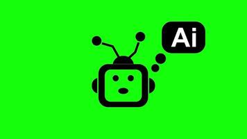 ai robot icono para máquina aprendizaje y inteligente tecnología video