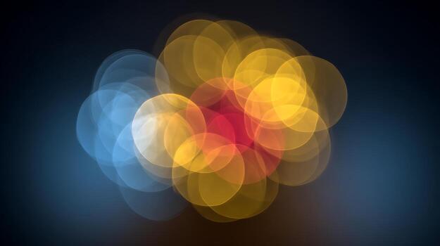 Blended Orbs of Light Create a Soft, Abstract Glow Pattern. photo